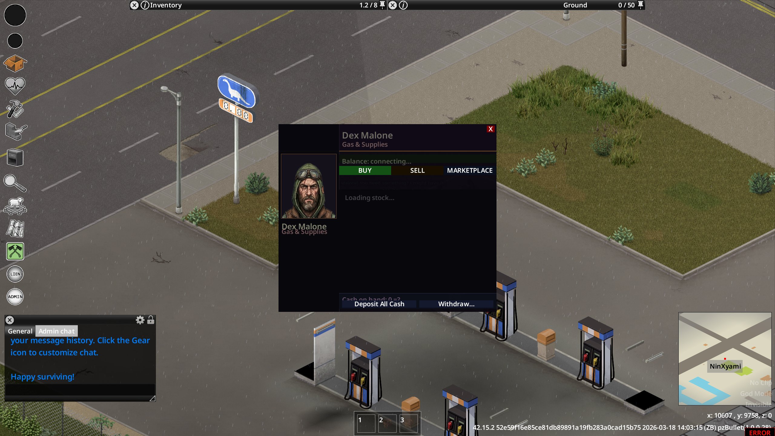 Zombita NPC dialog in Project Zomboid